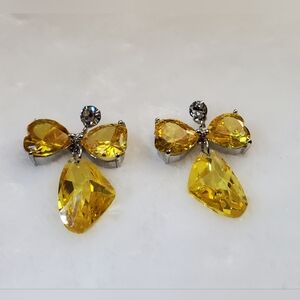 Vtg. Yellow Cetrine Earrings
